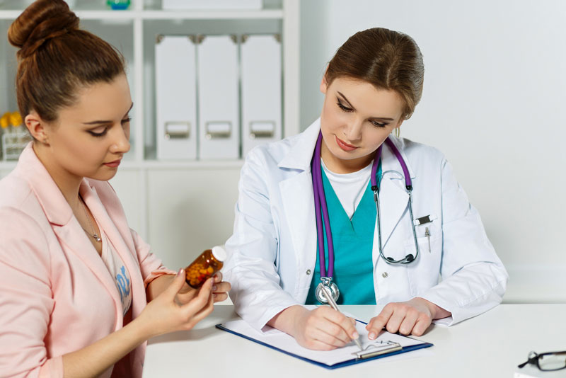 Doctor sharing information